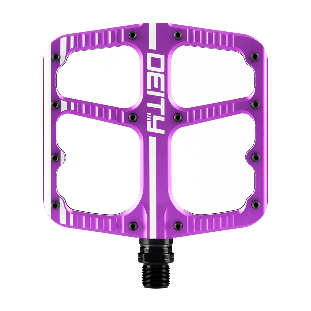 Deity Flat Trak Pedale. Purple.