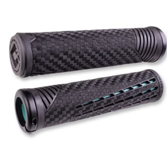 ODI CF Lock-On Griff. Black/Mint.