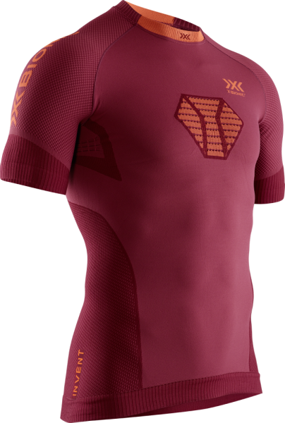 X-BIONIC MEN Invent 4.0 Running Shirt SH SL namib red/kurkuma orange