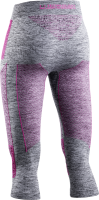 X-BIONIC Women Energy Accumulator 4.0 Melange Pants 3/4 grey melange/pink