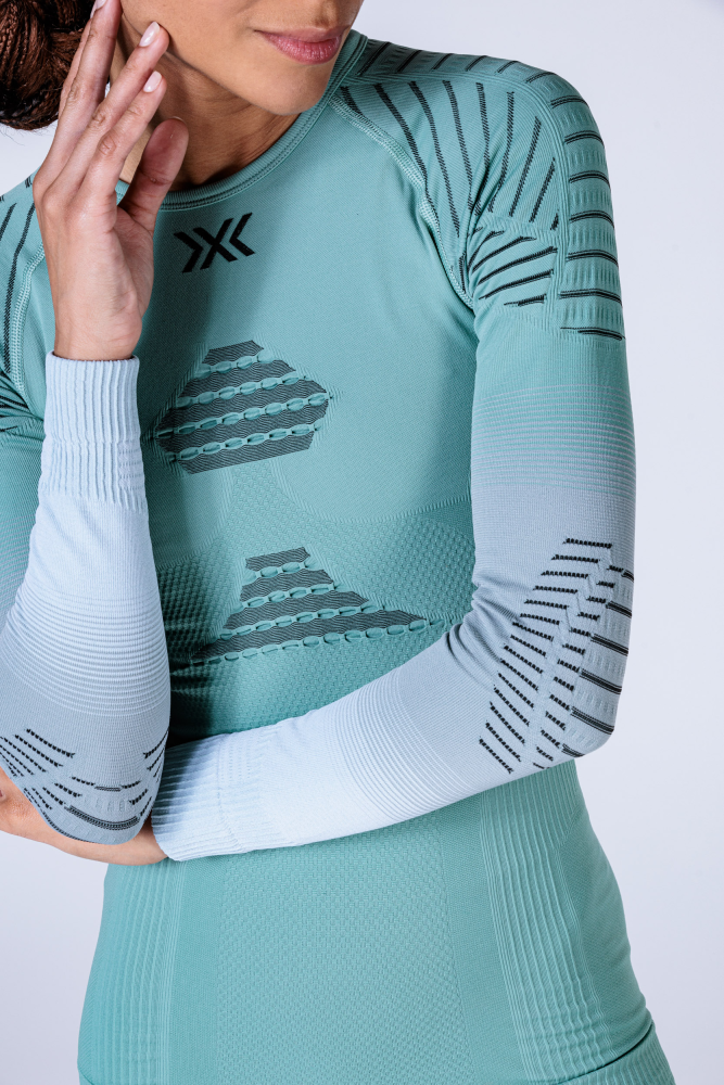 X-BIONIC Women Invent FX Shirt LS sage green/light grey/optical white