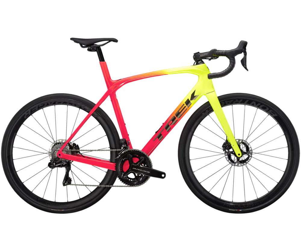 Trek Domane Slr 9 58 Radioactive Coral To Yellow Fade