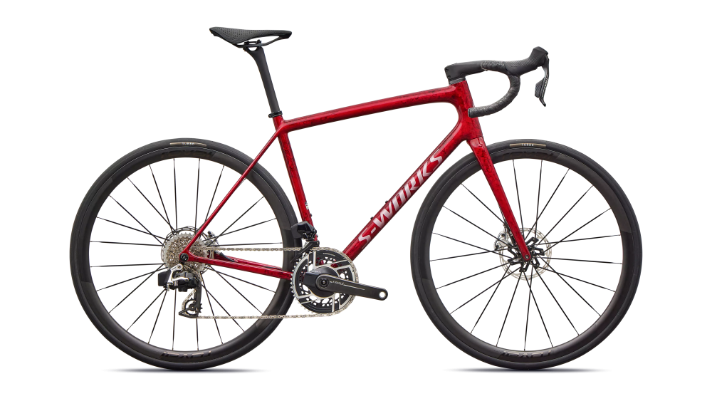 Specialized S-Works Aethos 2 SRAM RED AXS 2026 Sandstone Metallic Base / Red Tint