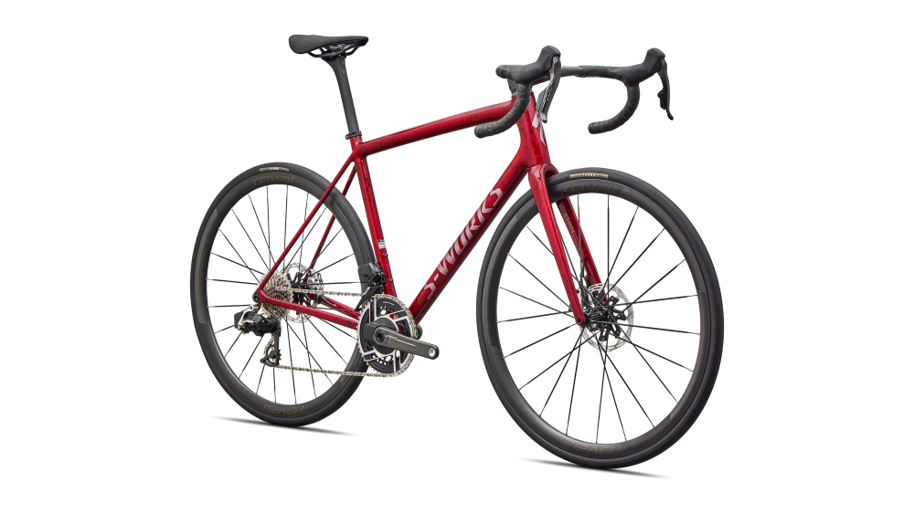 Specialized S-Works Aethos 2 SRAM RED AXS 2026 Sandstone Metallic Base / Red Tint